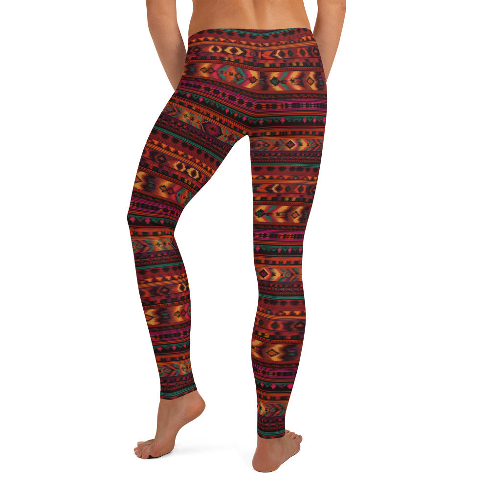 Mexican Fabric Pattern Leggings