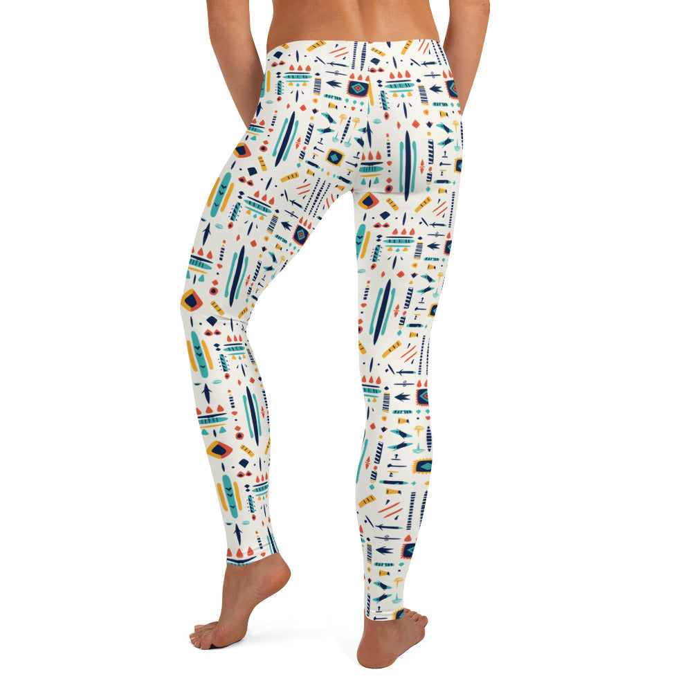 Blanco Aztec Design Leggings