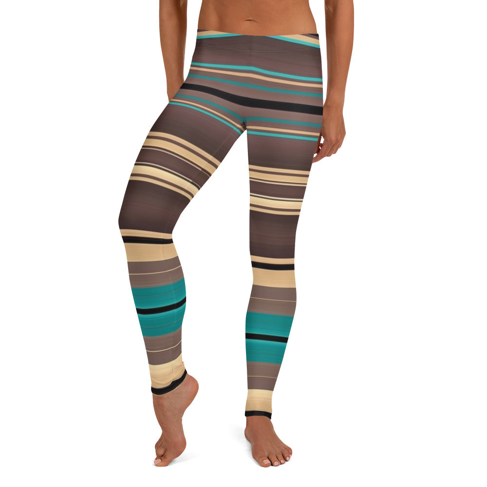 Mexican Serape Shades of Brown Leggings