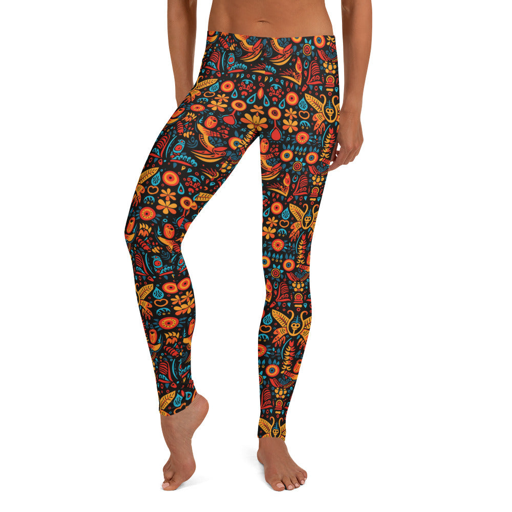 Butterfly Pattern Latin Art Leggings