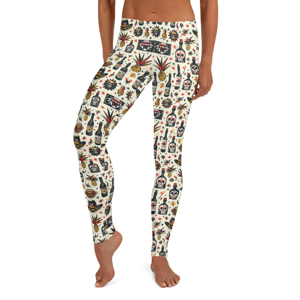 Tequila Time Mexican Vibes Leggings