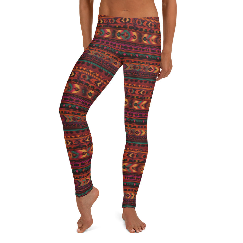 Mexican Fabric Pattern Leggings