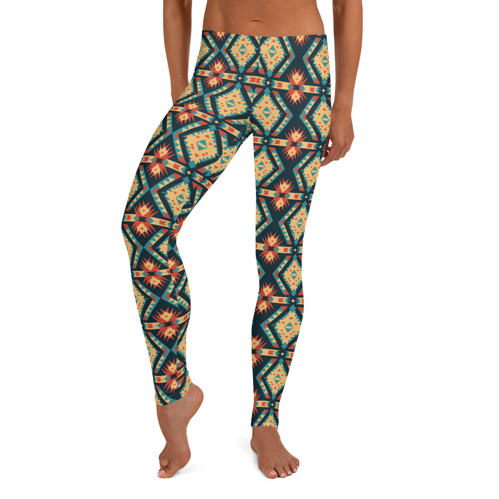 Mexican Aztec Pattern Leggings