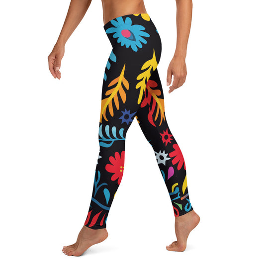 Mexican Floral Patter Leggings Latina Style