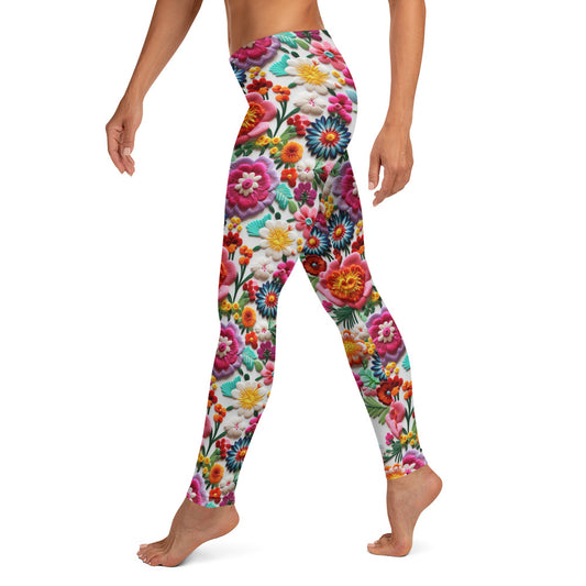 South of The Border Floral Art Leggings