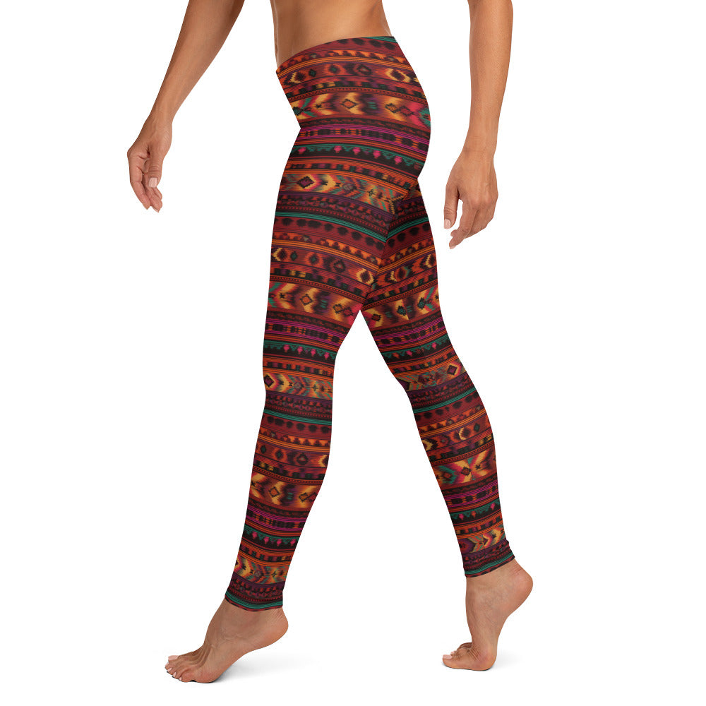 Mexican Fabric Pattern Leggings