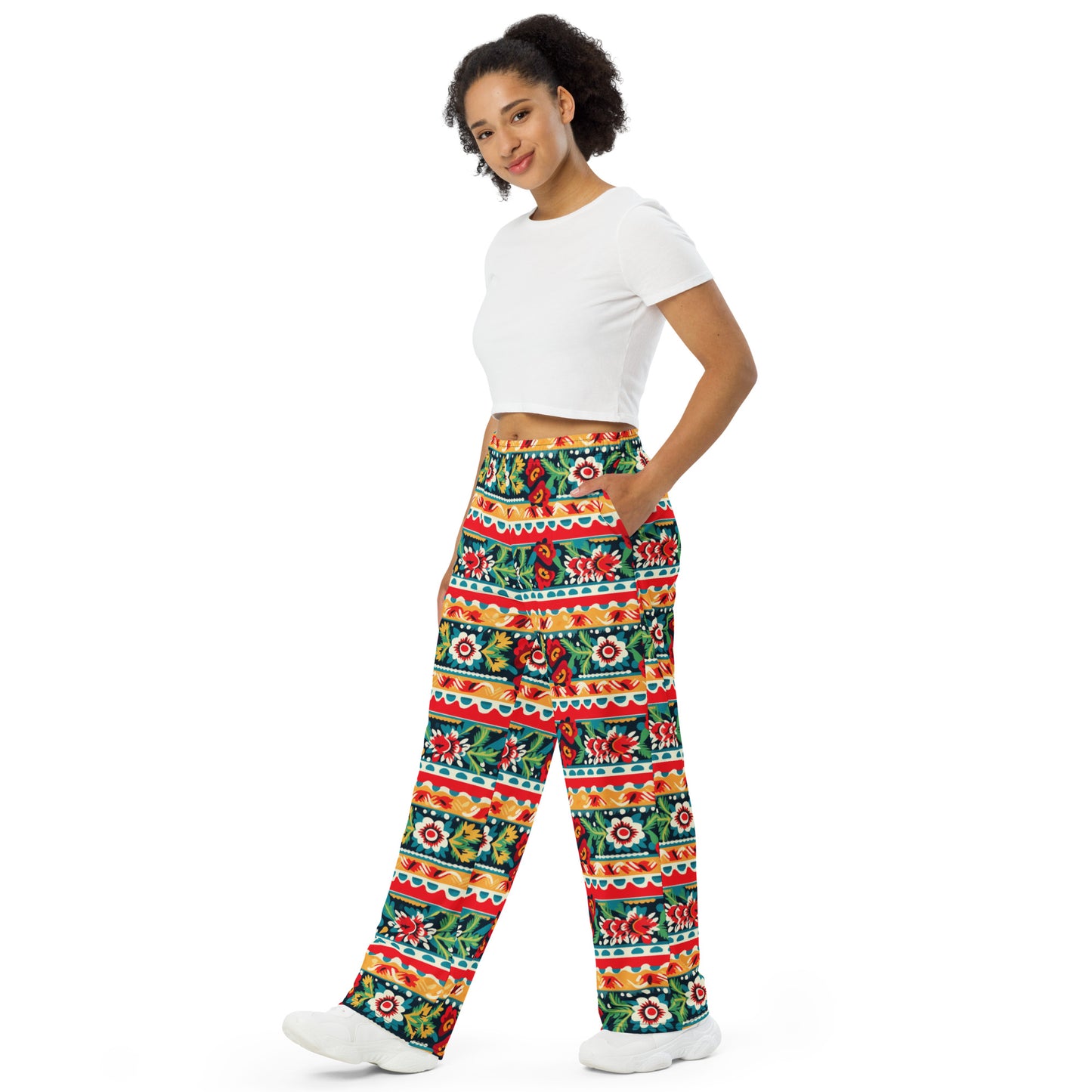 Shades of Red & Green Super Soft Pajamas / Sweat Bottoms