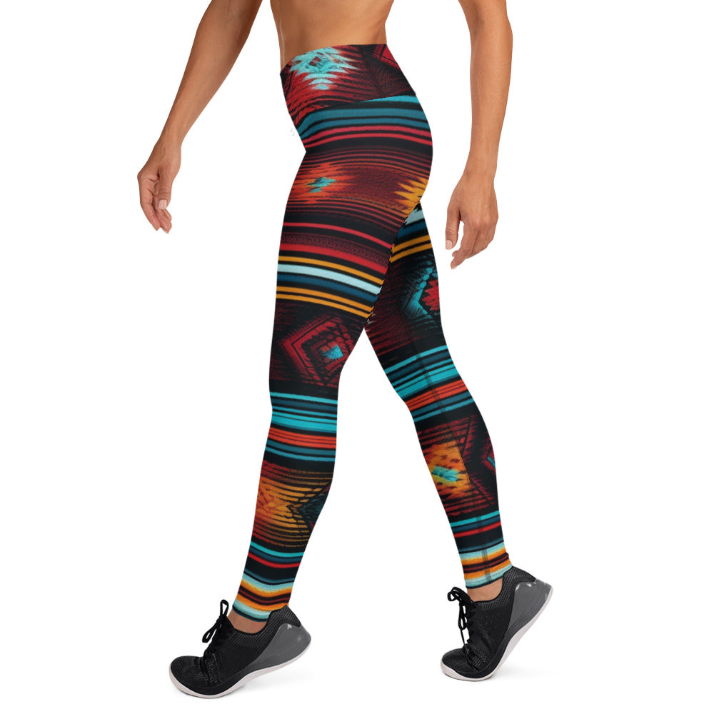 Geometric Mexican Art Style Yoga Leggings