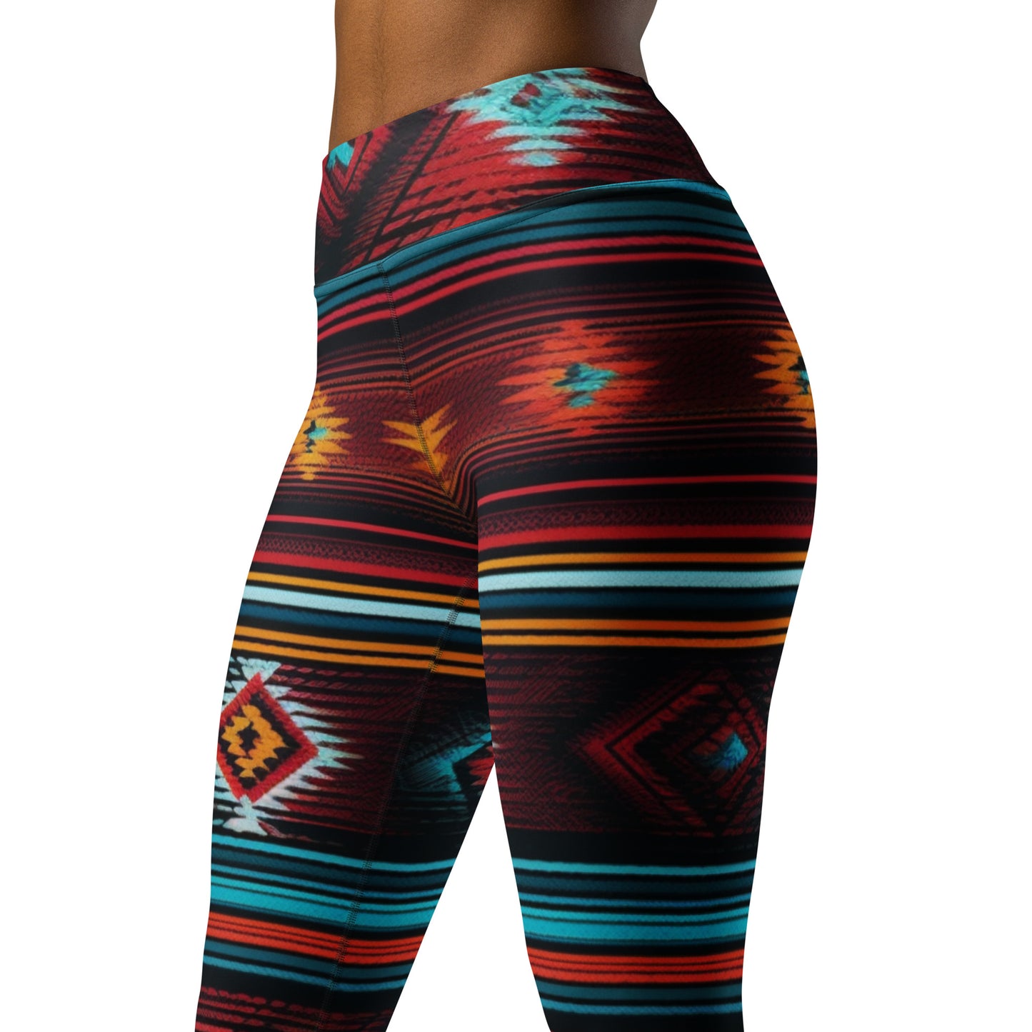 Geometric Mexican Art Style Yoga Leggings