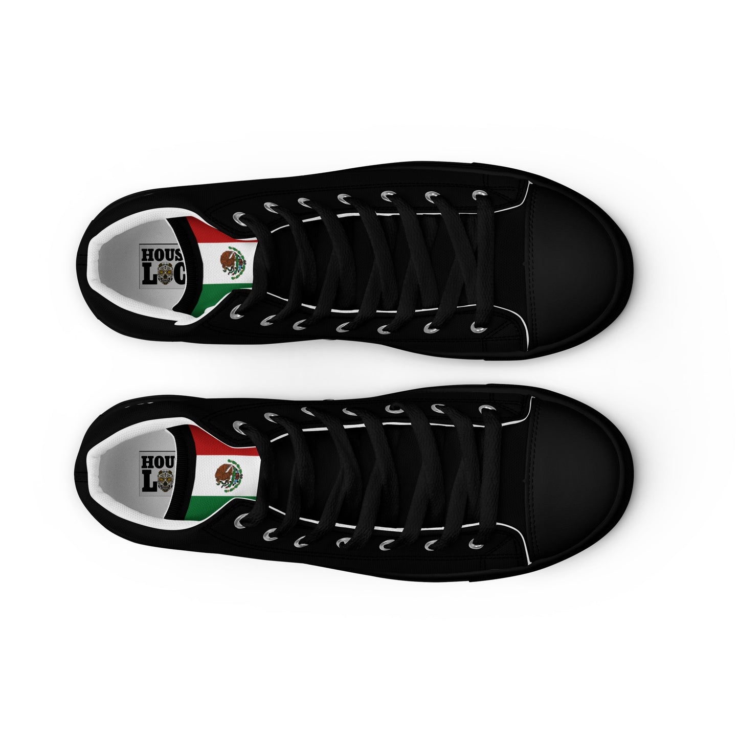 No Mames Wey! Mexican Flag Men’s high top canvas shoes