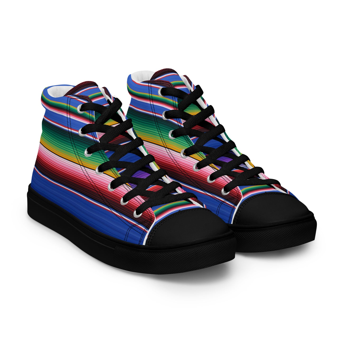 Purple Serape Men’s high top canvas shoes