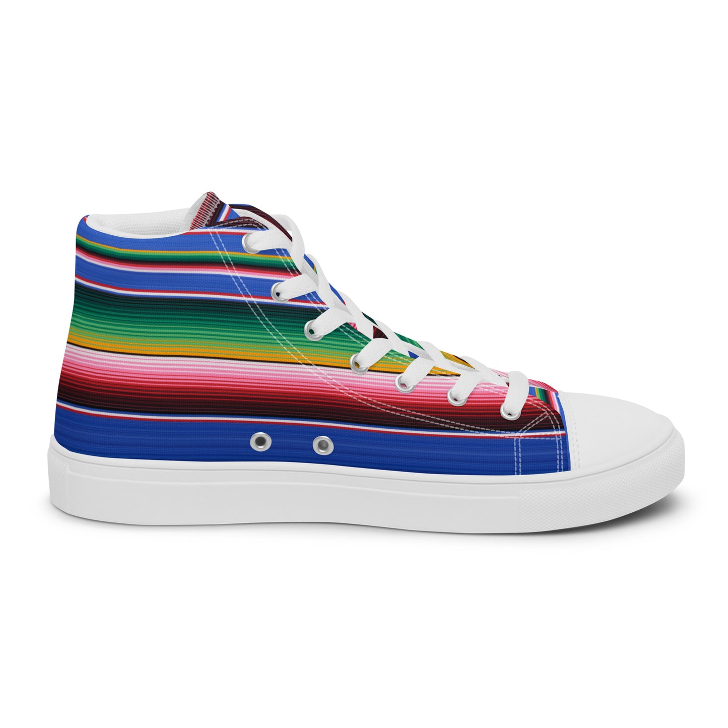 Purple Serape Men’s high top canvas shoes