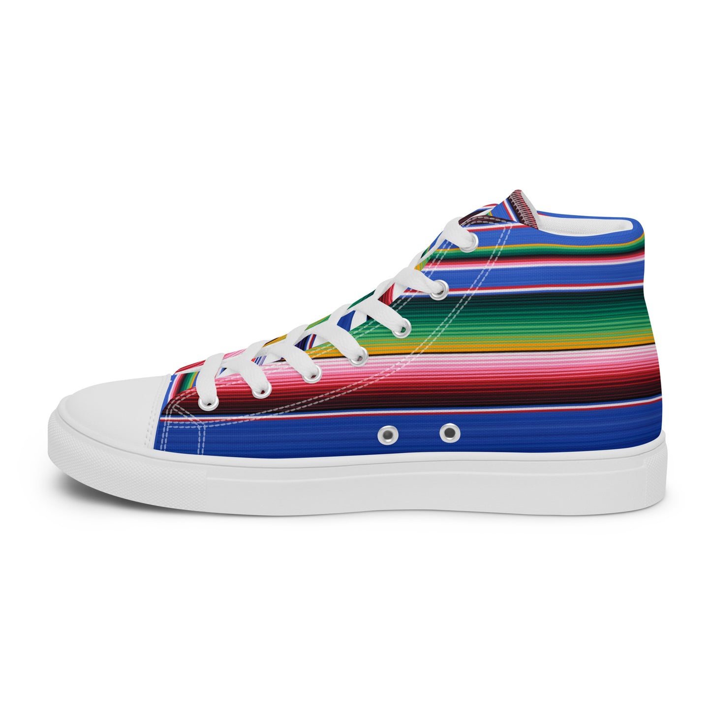 Purple Serape Men’s high top canvas shoes