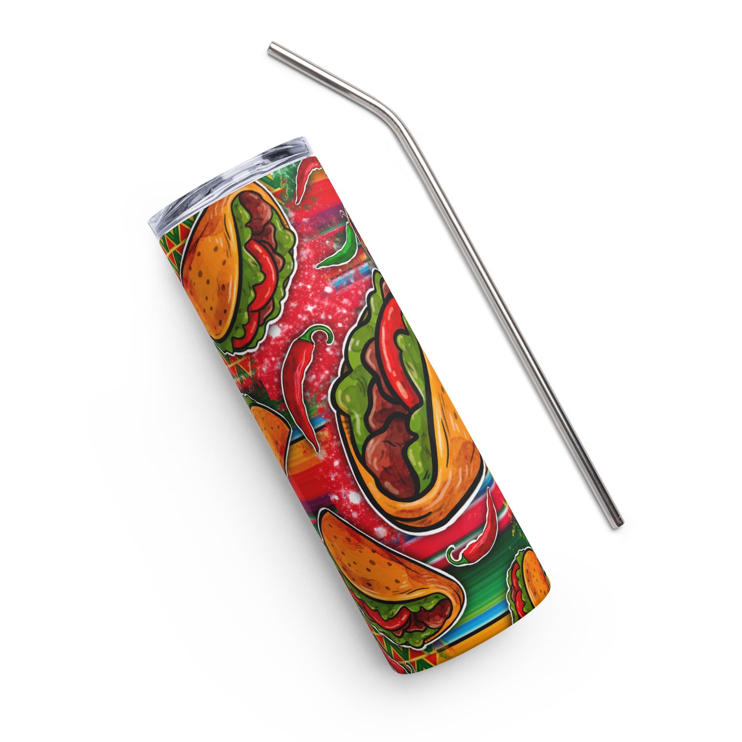 Tacos Y Sombrero Mexico Vibes Stainless steel tumbler