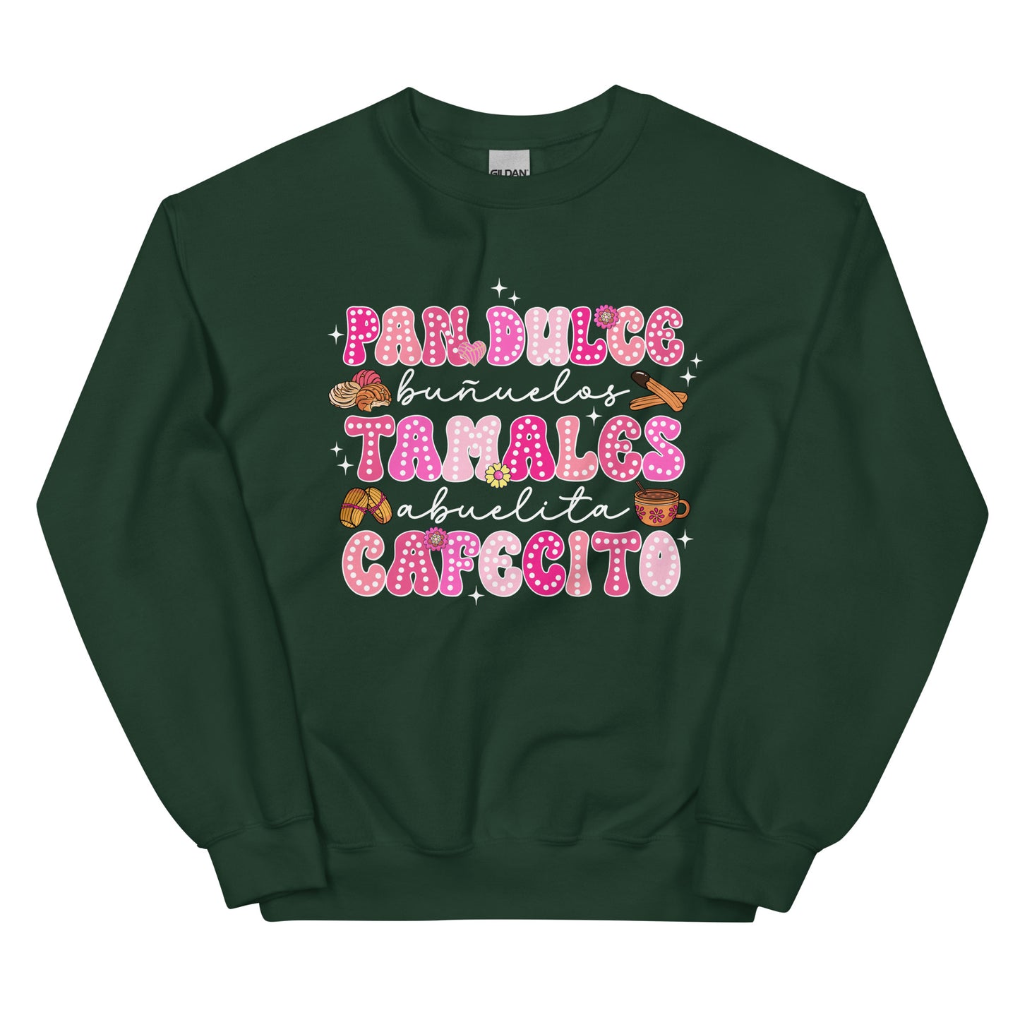 Pan Dulce Tamales Cafecito Navidad Vibes Sweatshirt