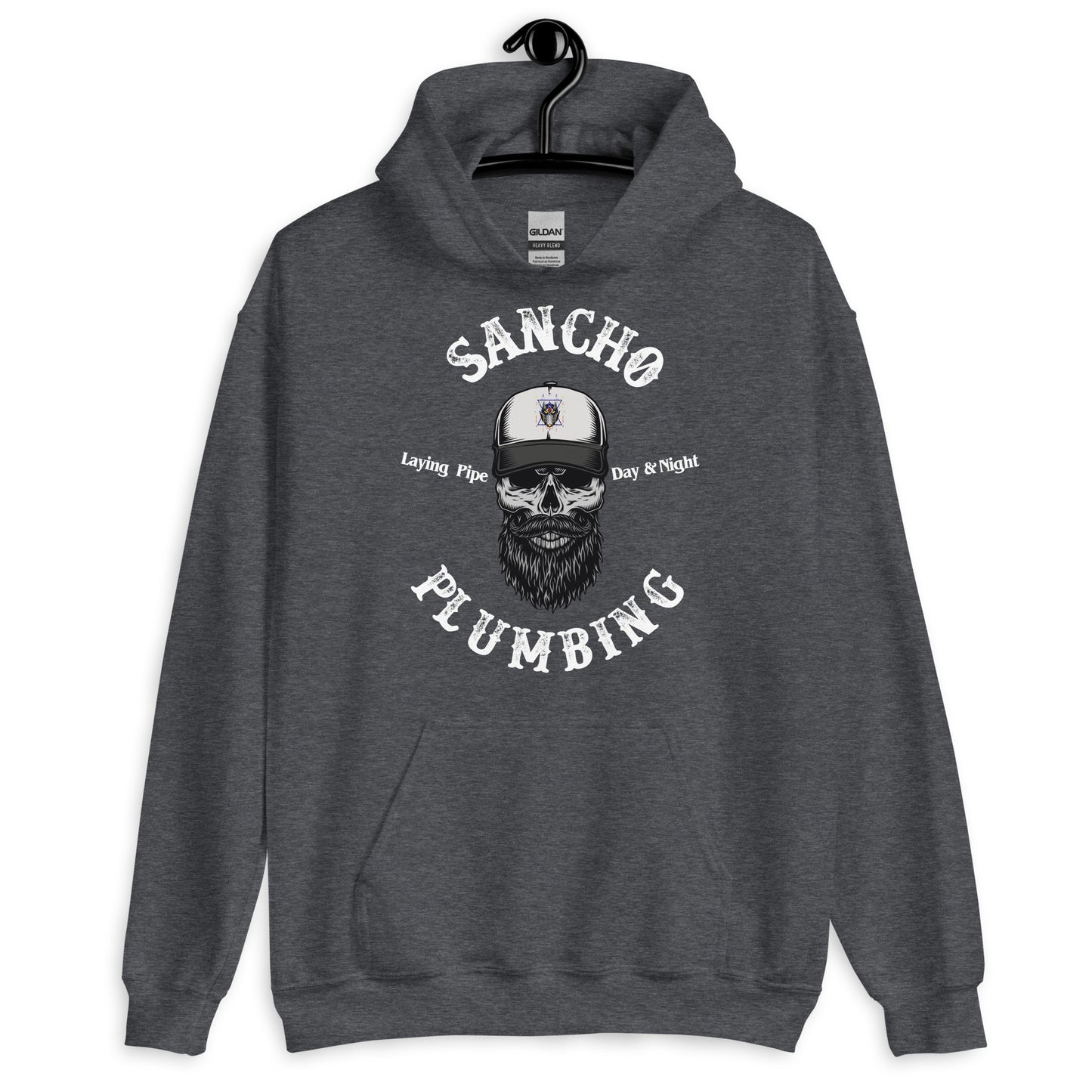 Sancho Plumbing Laying Pipe Day & Night Unisex Hoodie for Latino