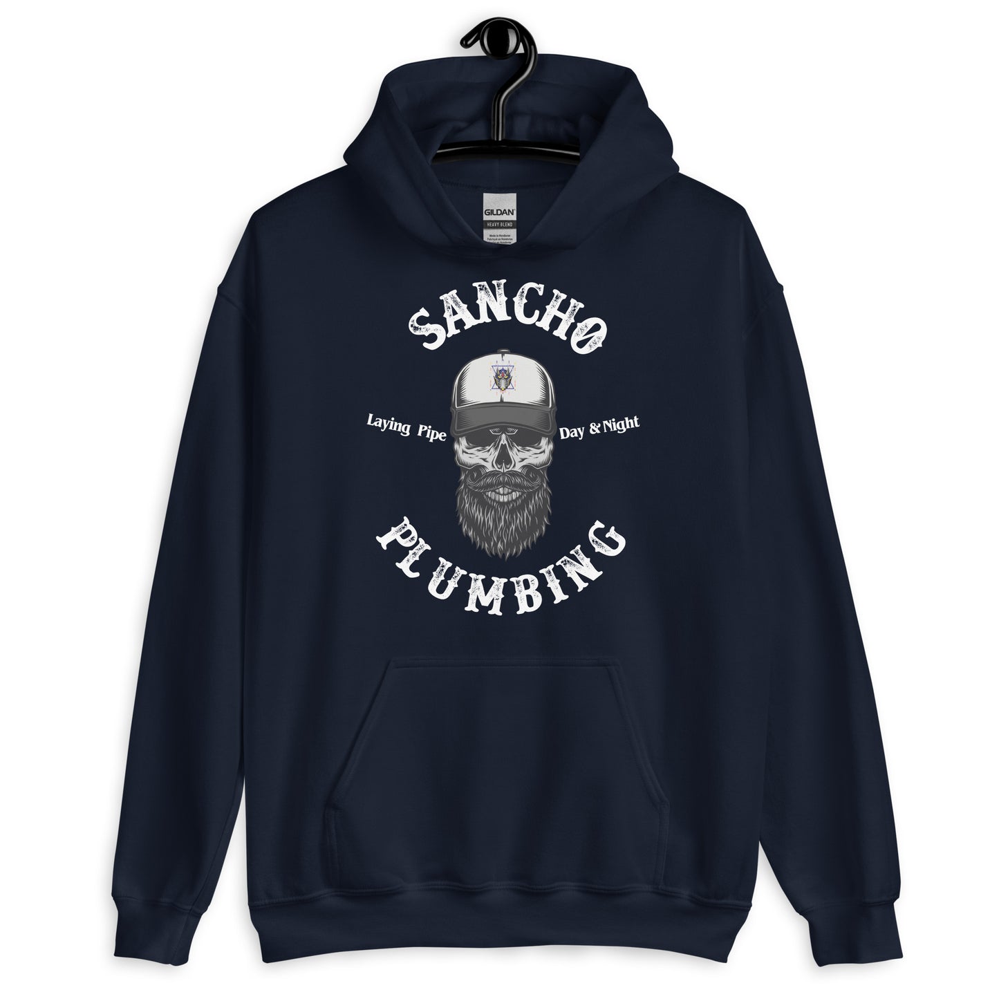 Sancho Plumbing Laying Pipe Day & Night Unisex Hoodie for Latino