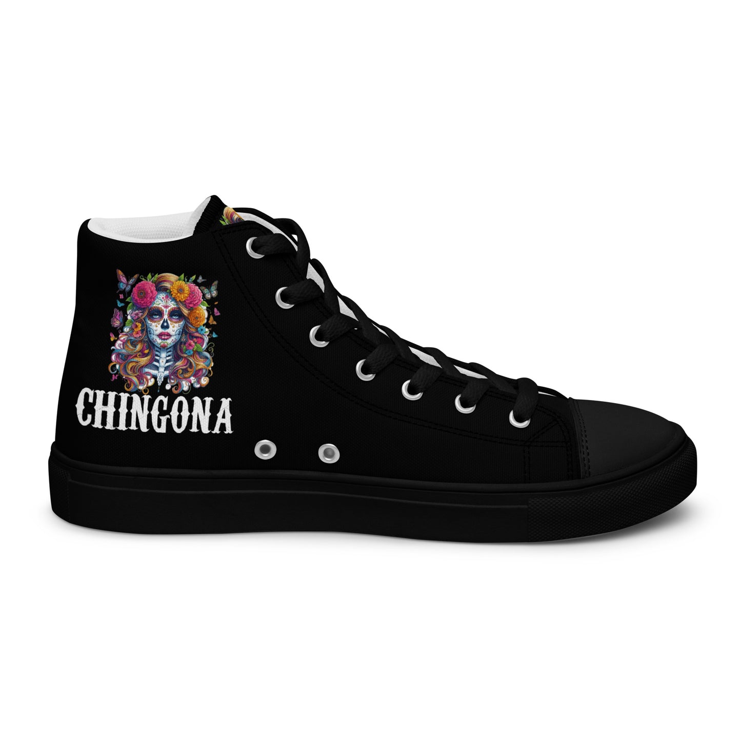 Chingona Catrina Women’s high top canvas shoes