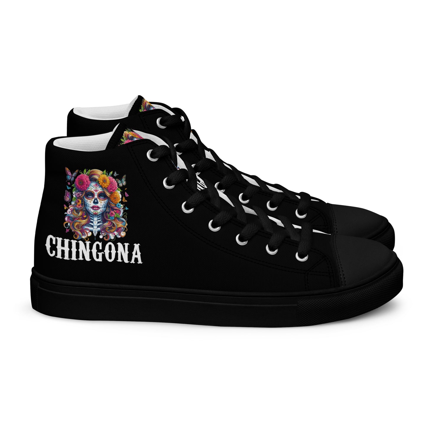 Chingona Catrina Women’s high top canvas shoes