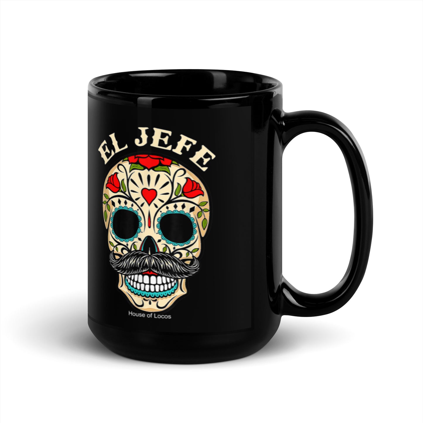 El Jefe Black Glossy Mug