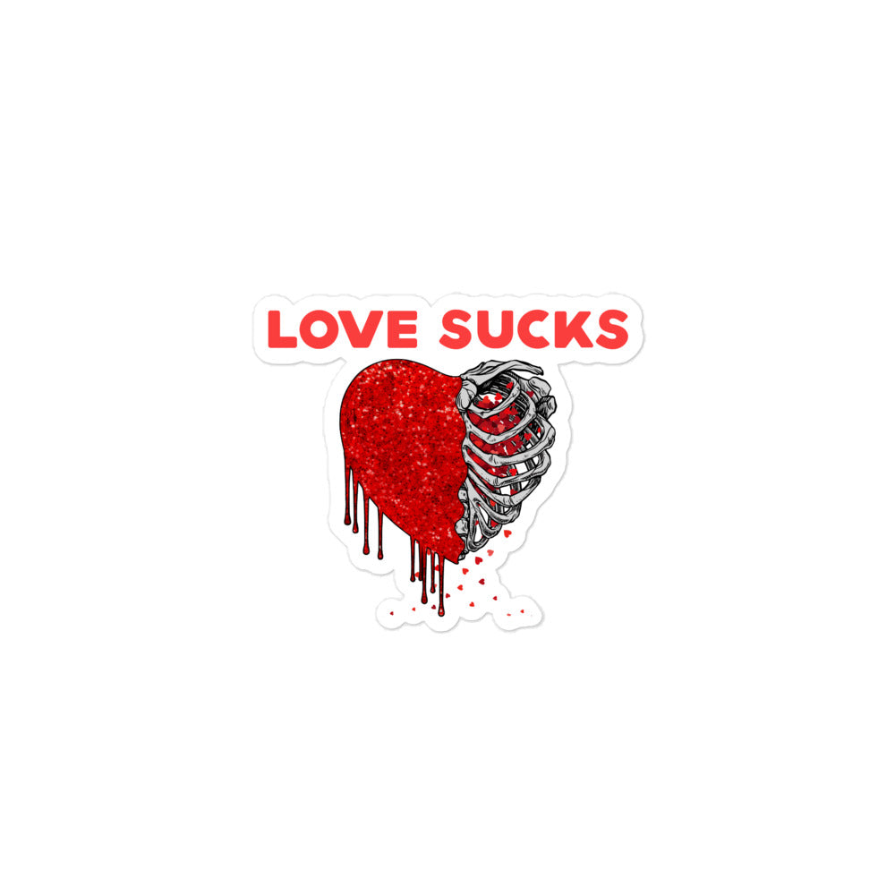 Love Sucks Bubble-free sticker