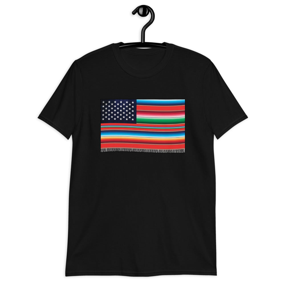 Cross Cultured Serape American Flag Unisex T-Shirt