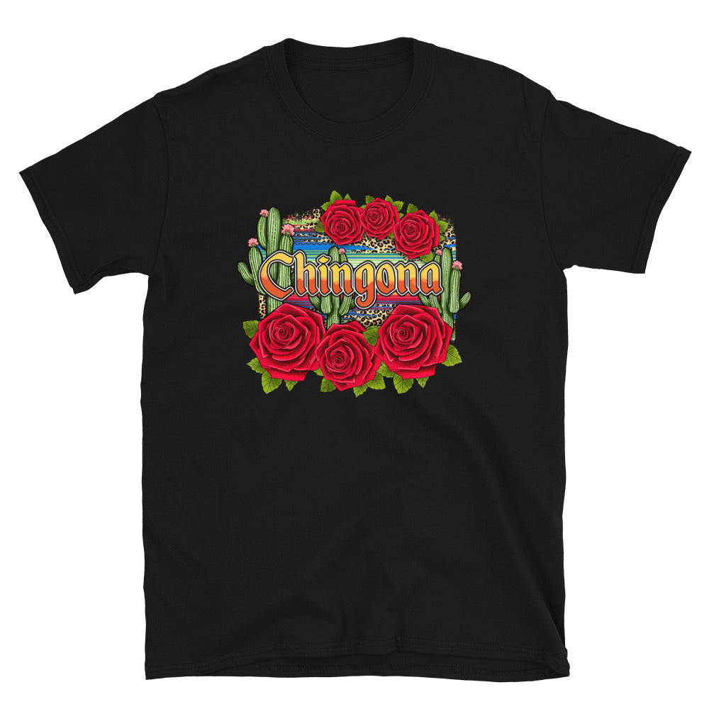 Chingona Red Roses Unisex T-Shirt