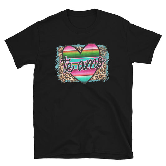 Te Amo Mexican Serape Heart Unisex T-Shirt