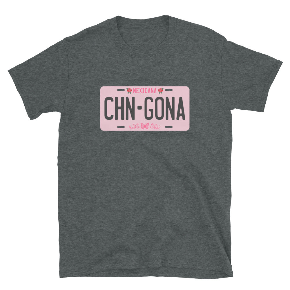 Mexicana Chingona License Plate T-Shirt