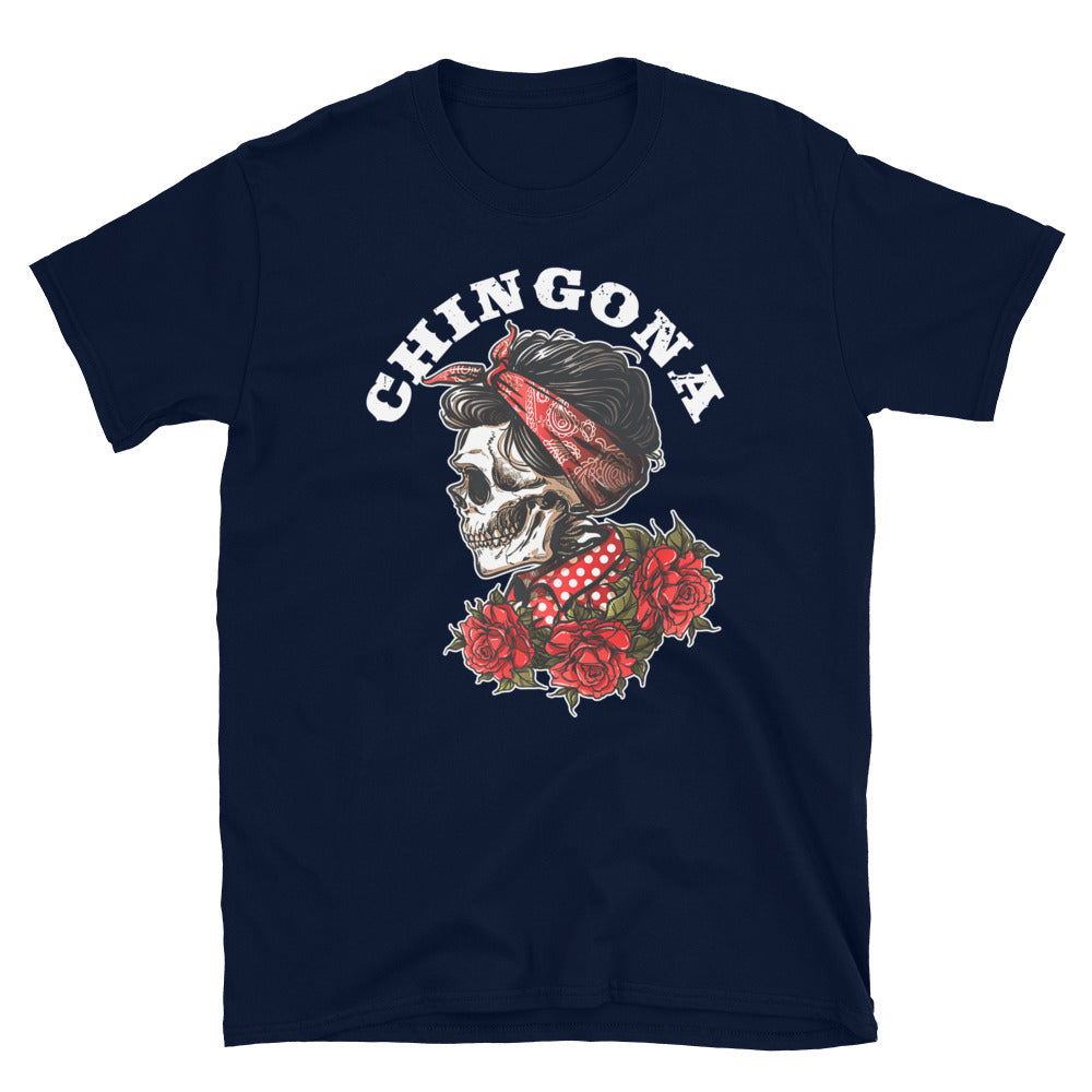 Chingona Red Roses Bandana T-Shirt