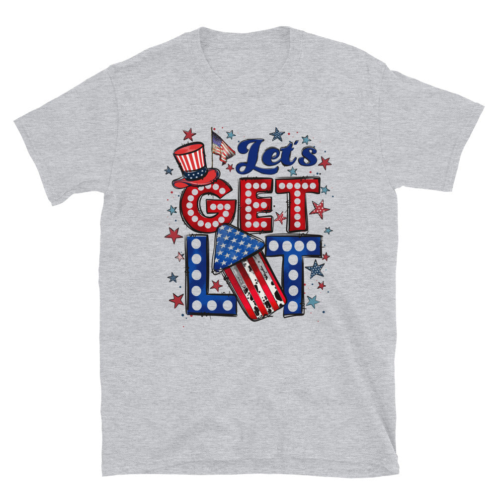 Let's Get Lit 4th of July T-Shirt