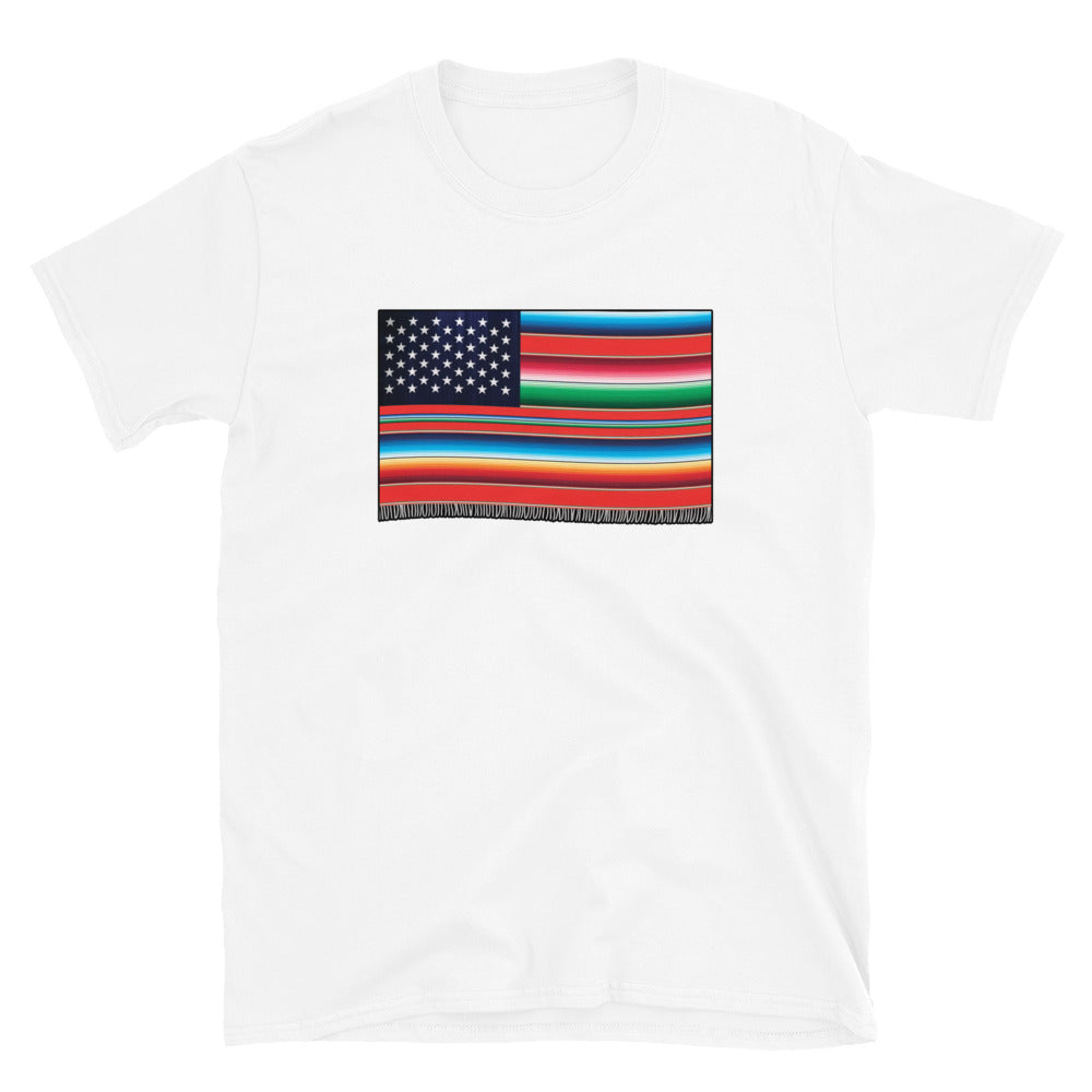 Cross Cultured Serape American Flag Unisex T-Shirt