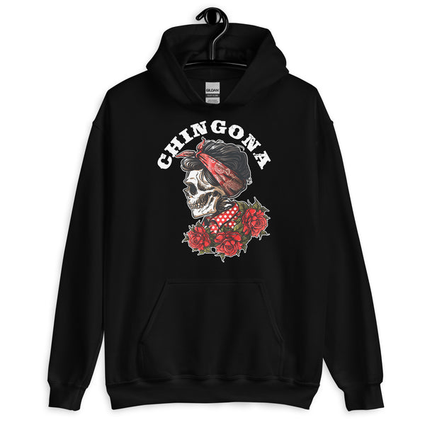 Chingona Red Roses & Bandana Unisex Hoodie