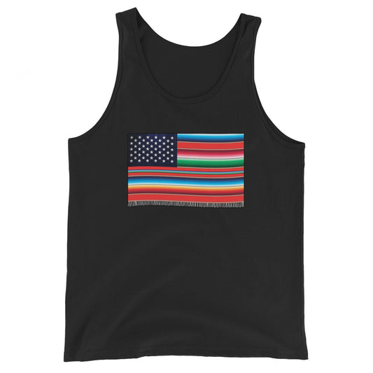 Cross Cultured Serape American Flag Unisex Tank Top