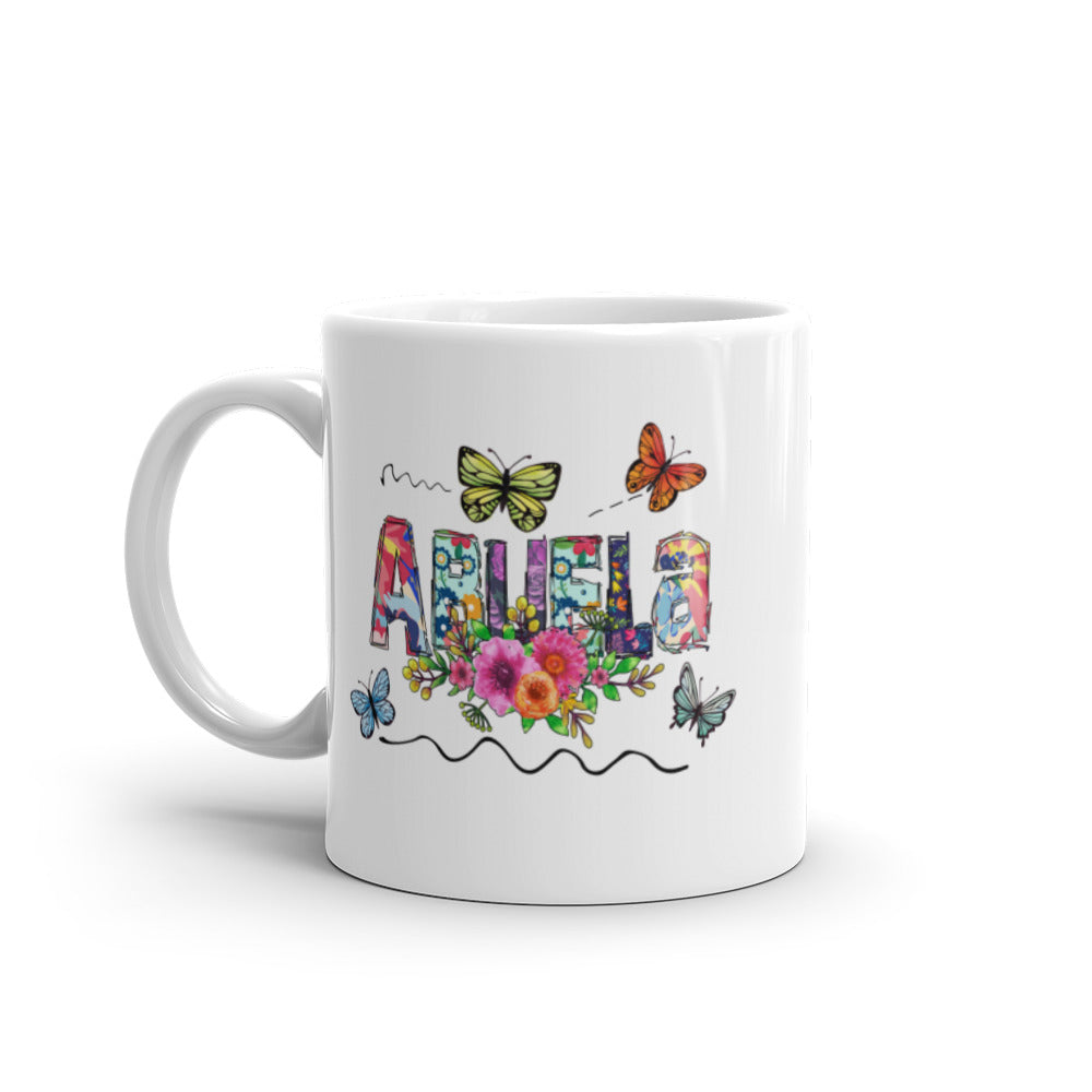 Abuela Butterflies White Coffee Mug