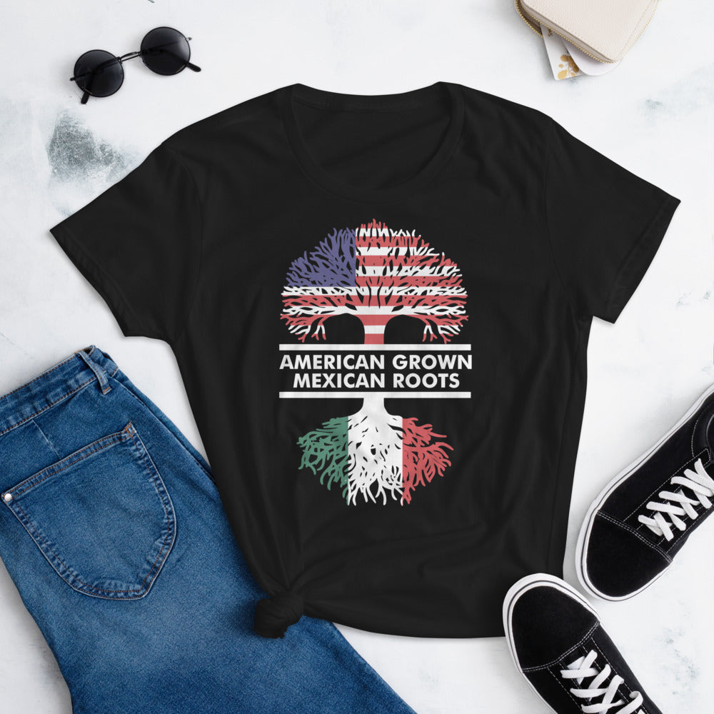 American Grown Mexican Roots T-Shirt for Women
