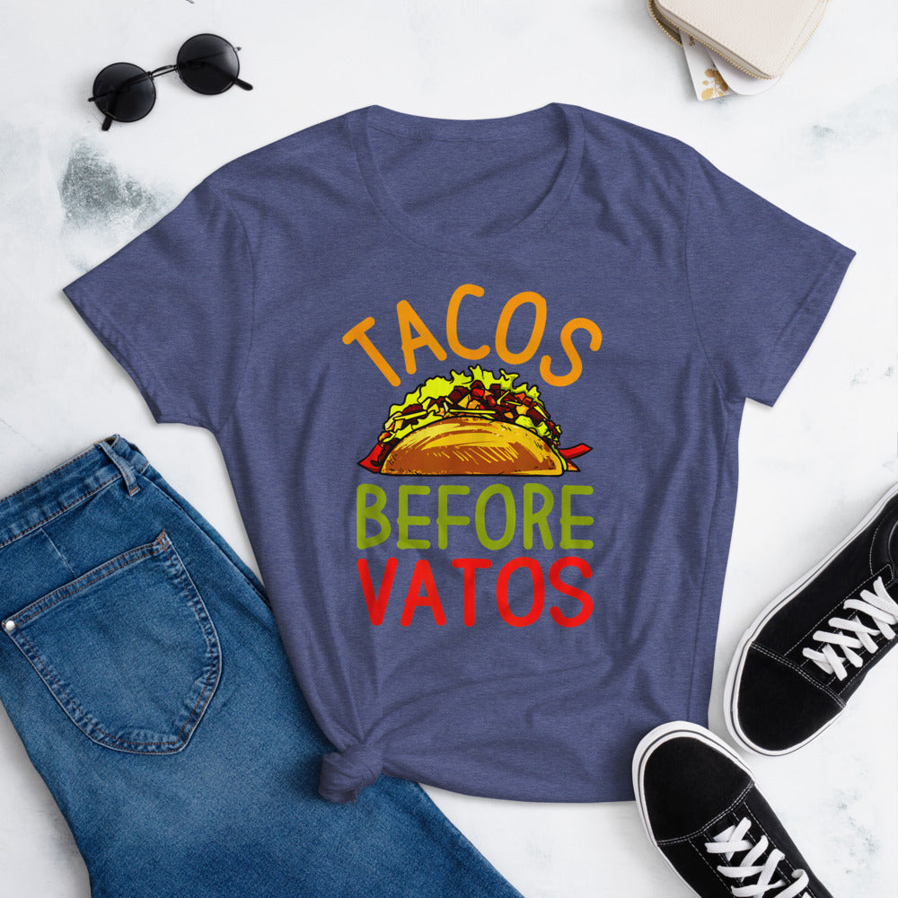 Tacos Before Vatos T-Shirt - Funny Spanish Shirt