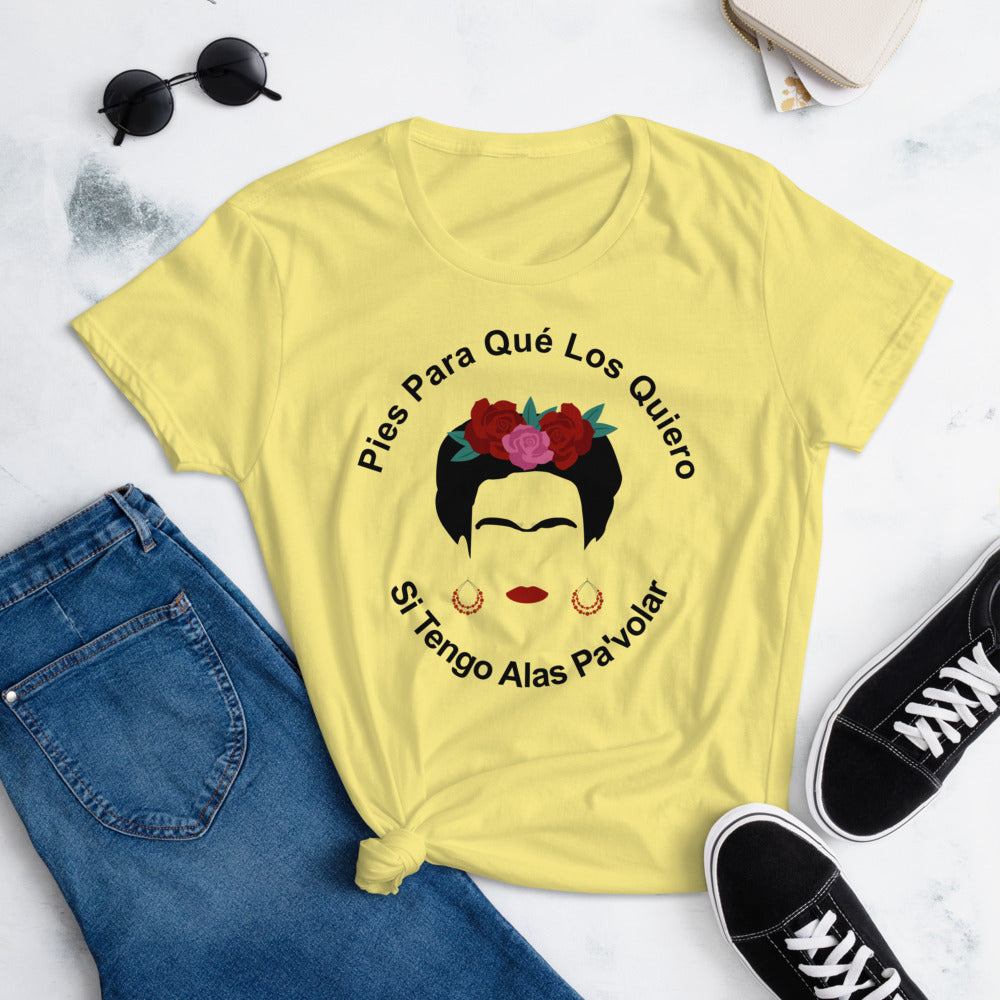 Pies Para Que Los Quiero, si Tengo Alas Pa'volar Frida Kahlo T-Shirt