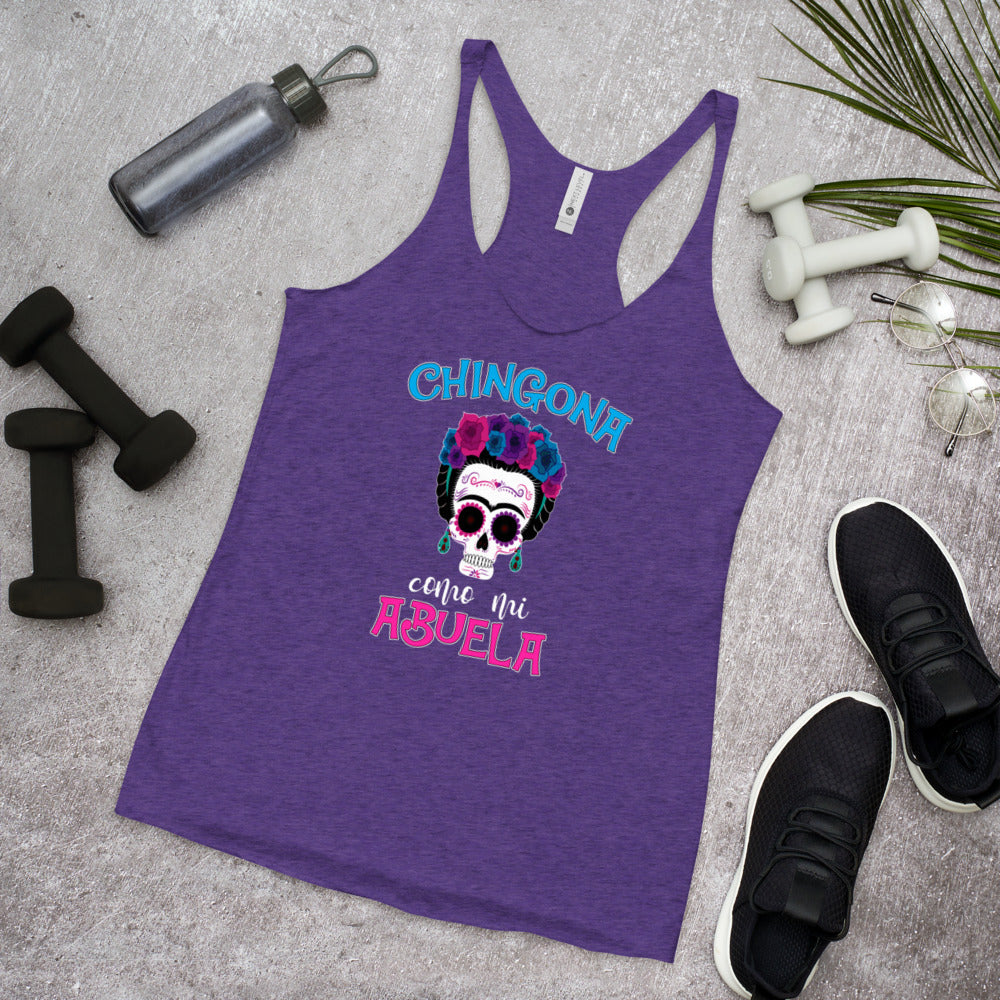 Chingona Como Mi Abuela Women's Racerback Tank Top